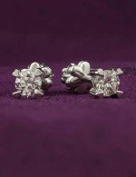 Серьги из белого золота c бриллиантами