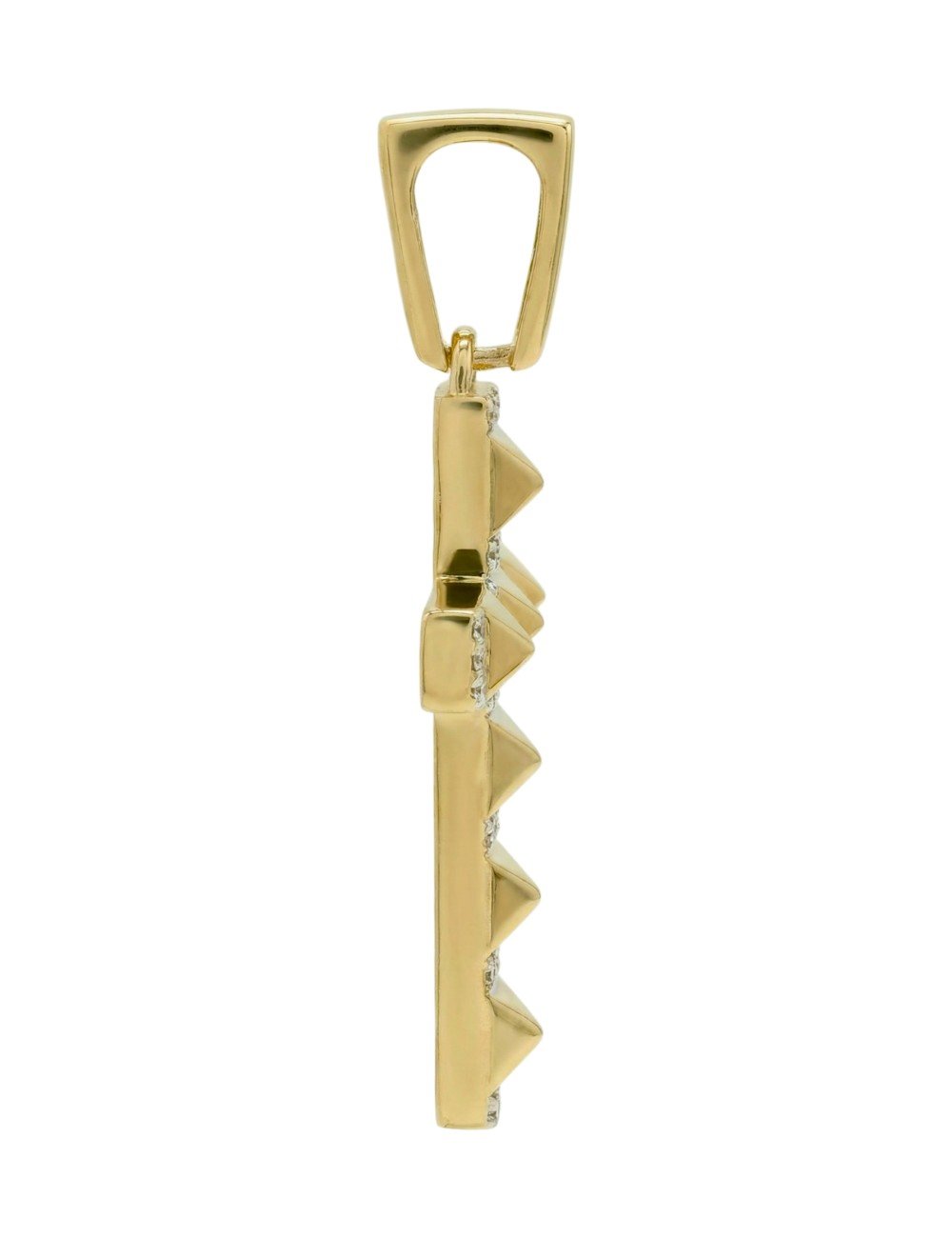 Крест из лимонного золота c бриллиантами