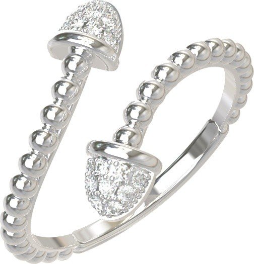 Кольцо из белого золота c бриллиантами