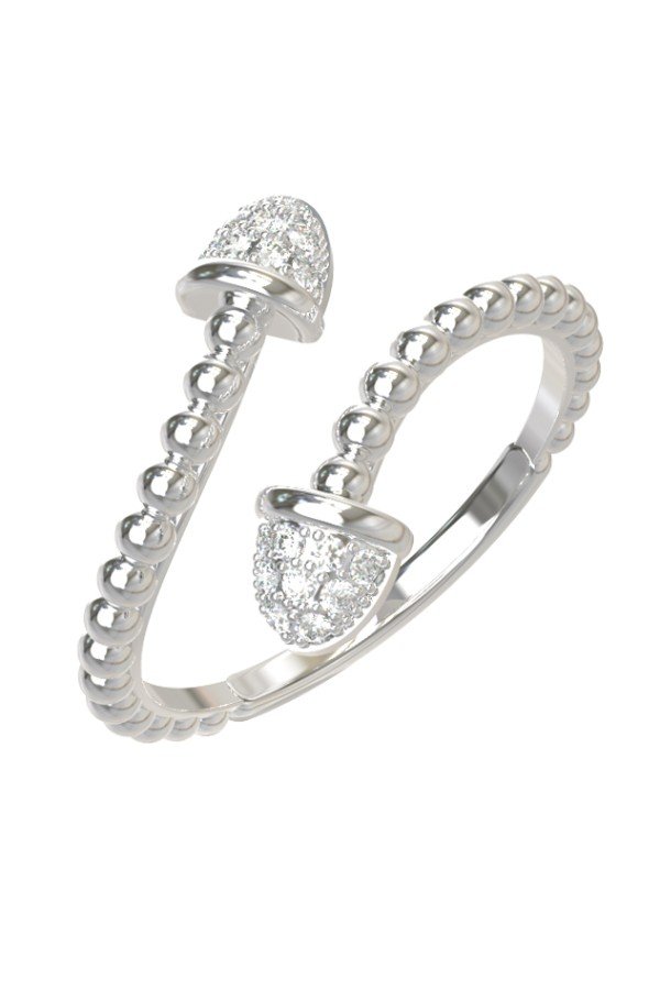 Кольцо из белого золота c бриллиантами