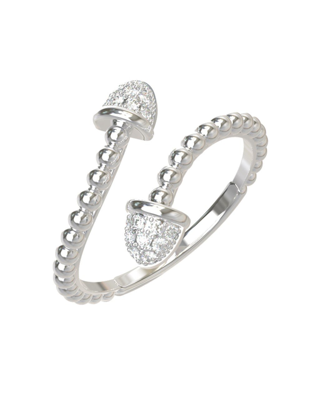 Кольцо из белого золота c бриллиантами