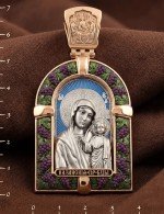 Образок из золота c эмалью