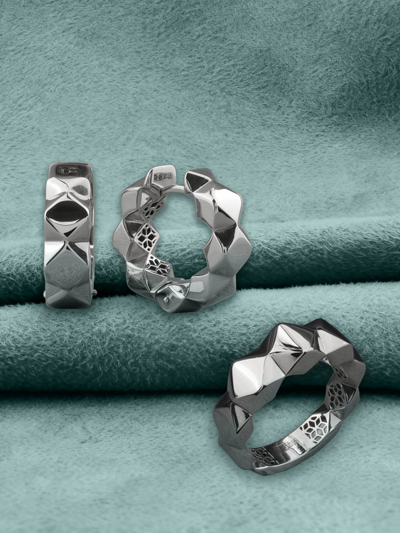 Серьги из белого золота 585 пробы