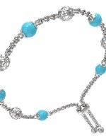 Браслет из белого золота c бирюзой