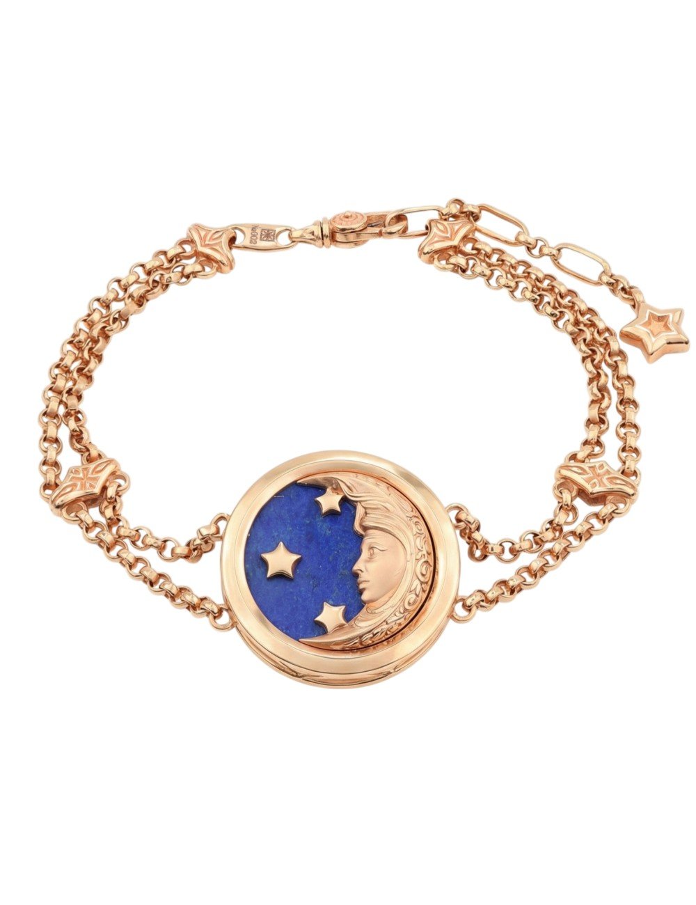 Браслет из золота c бирюзой и лазуритом