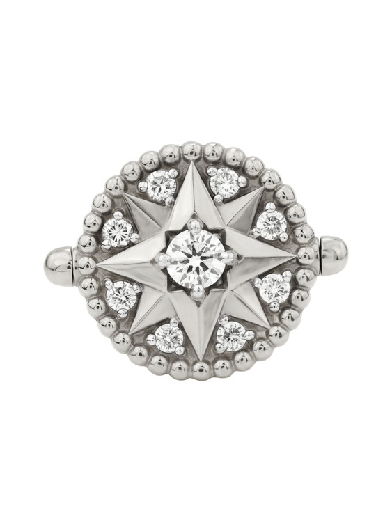 Кольцо из белого золота 585 пробы c бриллиантами