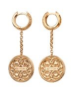 Серьги из золота c эмалью