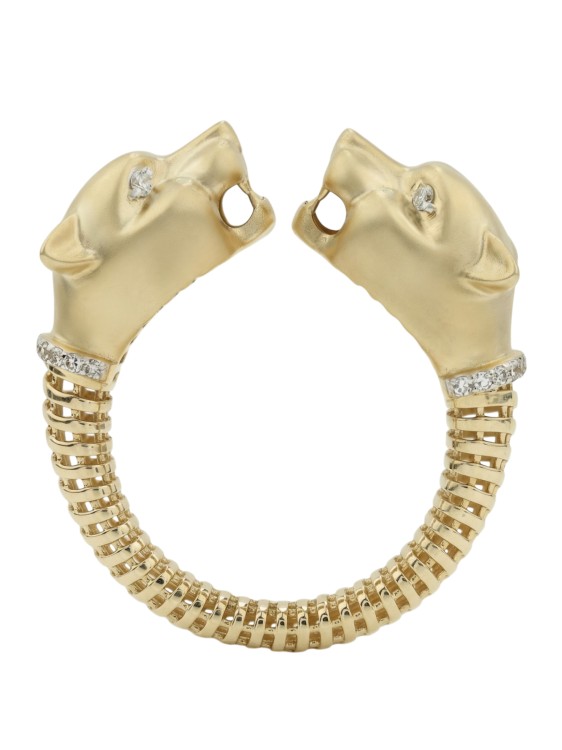 Кольцо из лимонного золота 585 пробы c бриллиантами