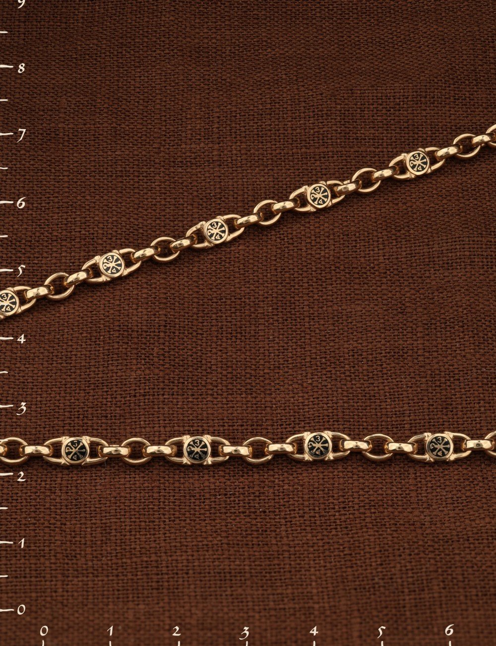 Цепь из золота c эмалью