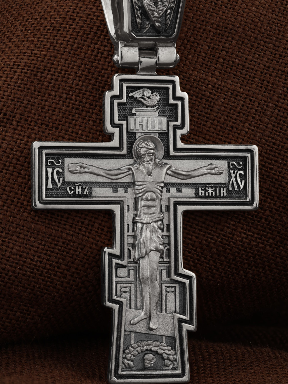 Крест из белого золота 585 пробы