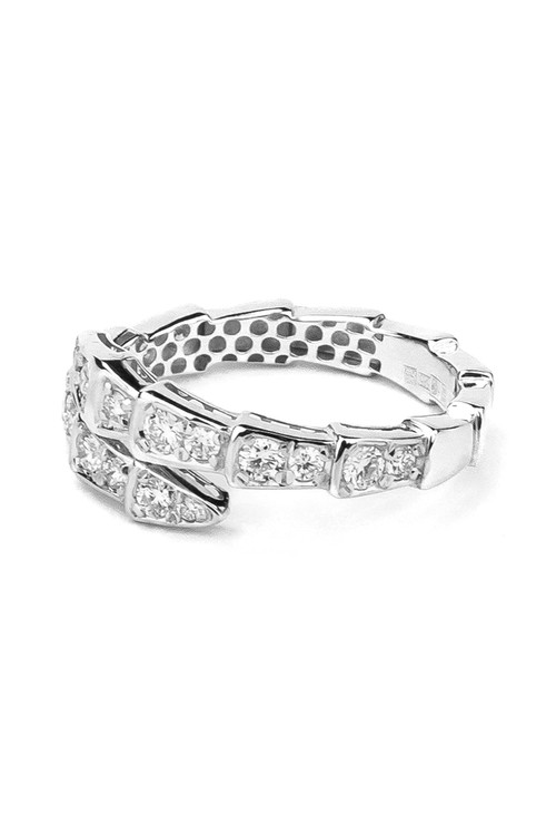 Кольцо из белого золота 585 пробы c бриллиантами