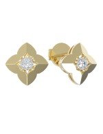 Серьги из лимонного золота c бриллиантами