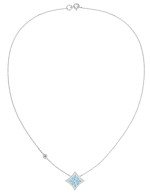 Колье из белого золота c бриллиантами и бирюзой