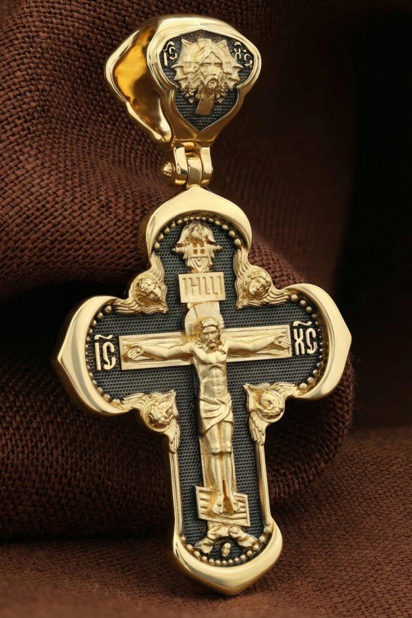 Крест из лимонного золота