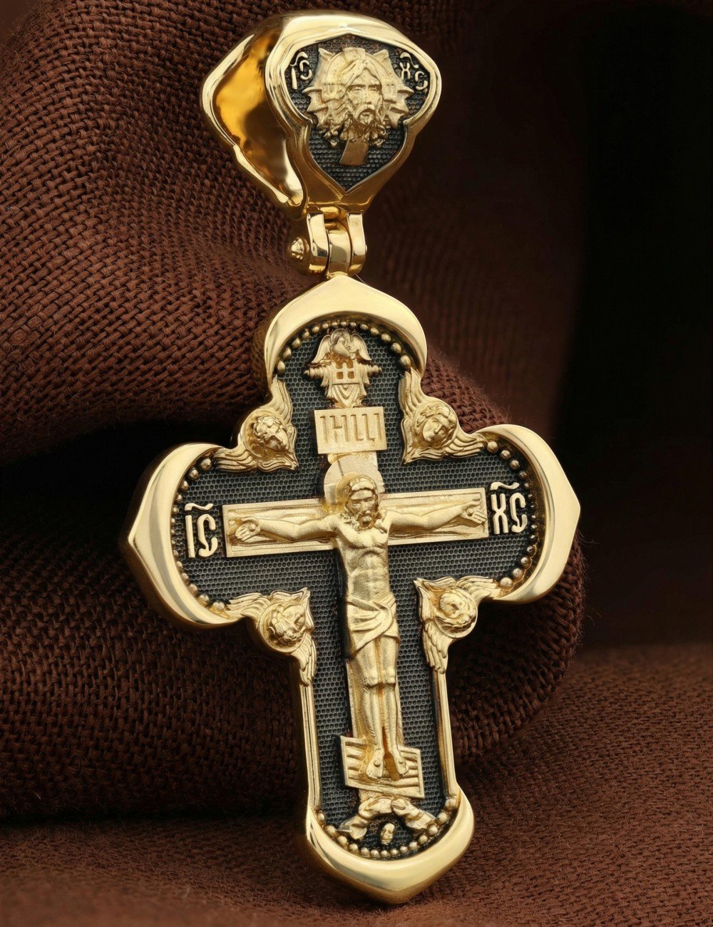 Крест из лимонного золота