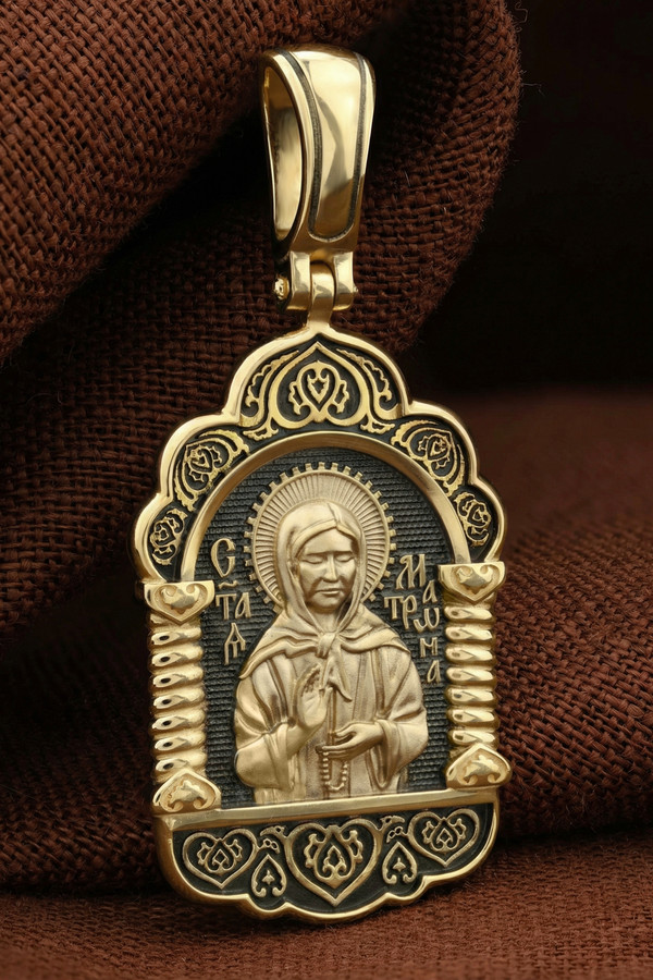 Образок из лимонного золота 585 пробы