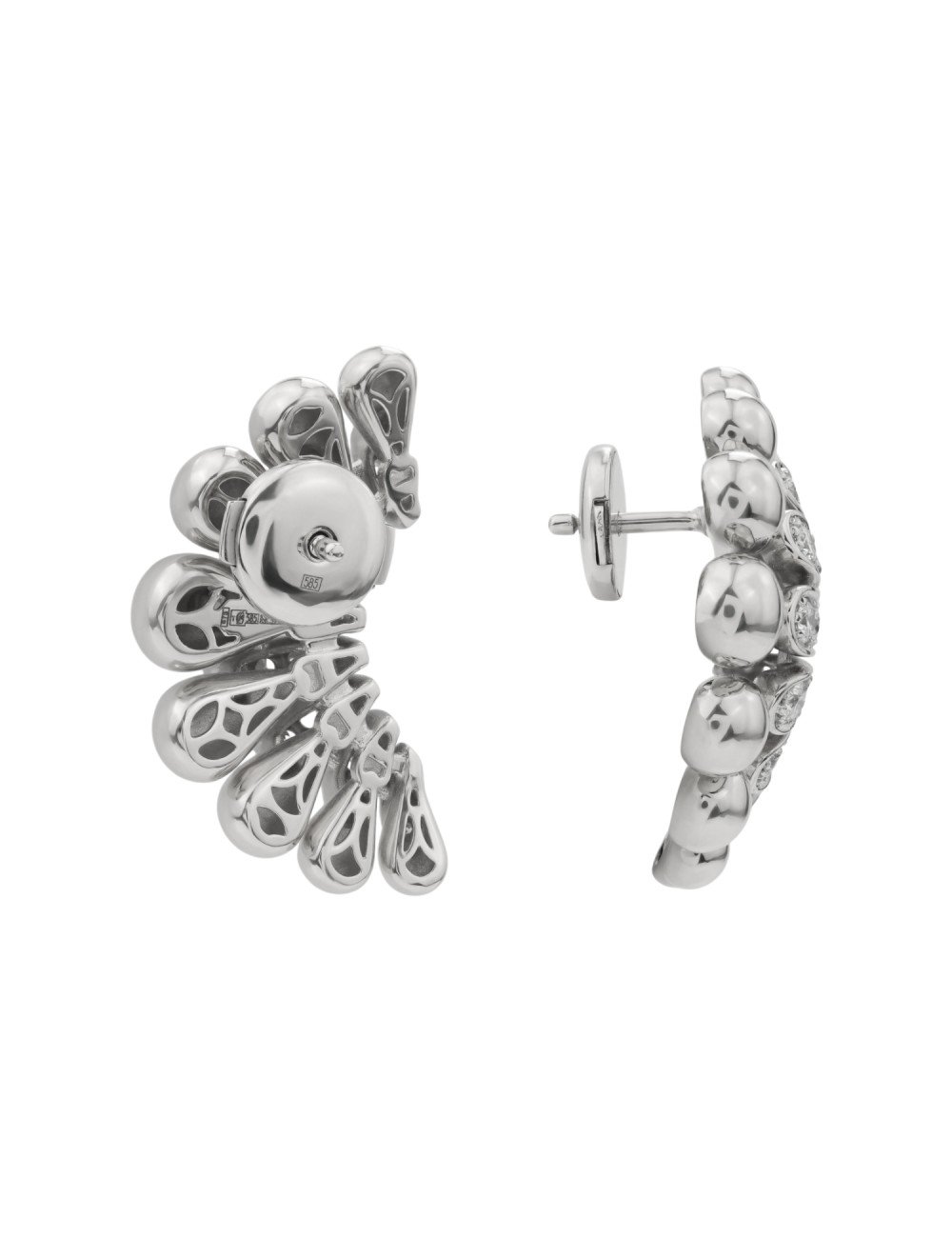 Серьги из белого золота c бриллиантами