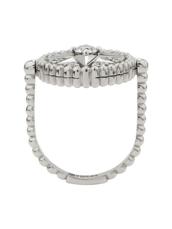 Кольцо из белого золота 585 пробы c бриллиантами