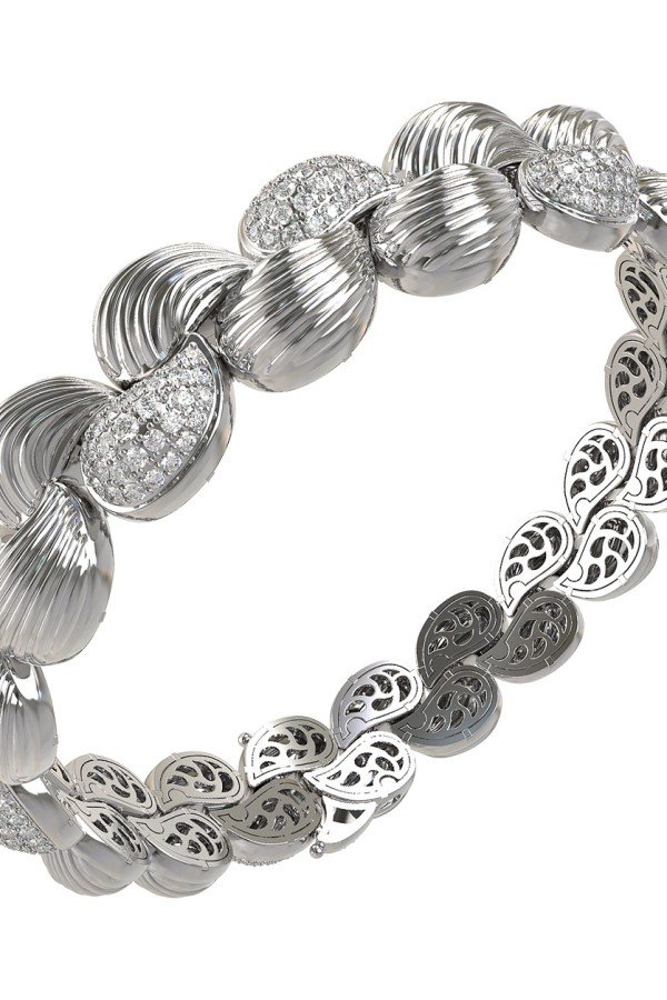 Браслет из белого золота c бриллиантами