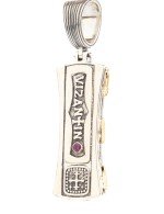 Подвеска из серебра и золота c рубином