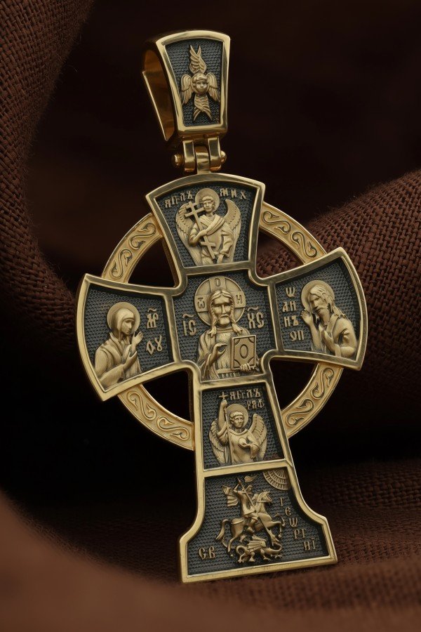 Крест из лимонного золота