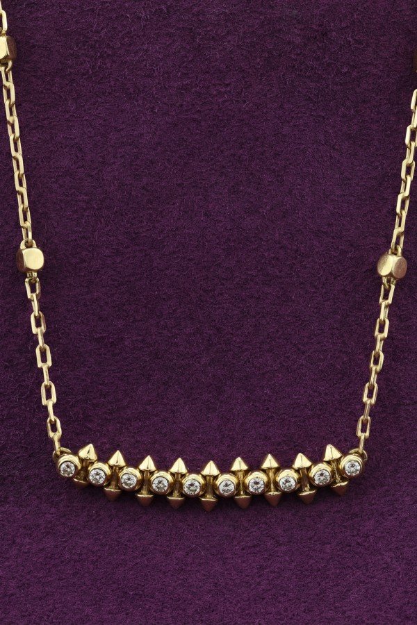 Колье из лимонного золота c бриллиантами