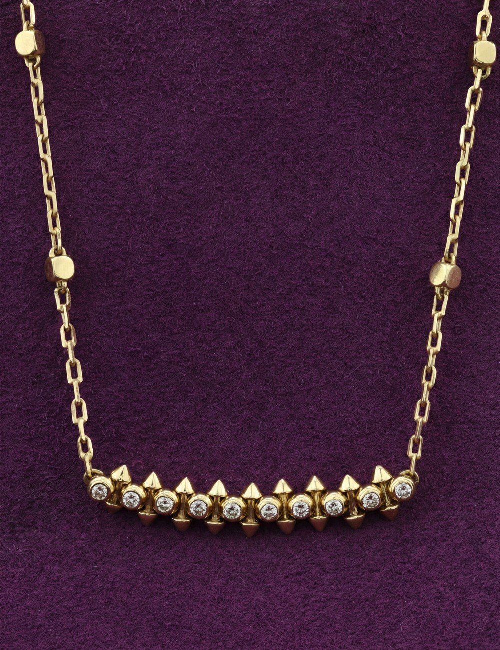 Колье из лимонного золота c бриллиантами