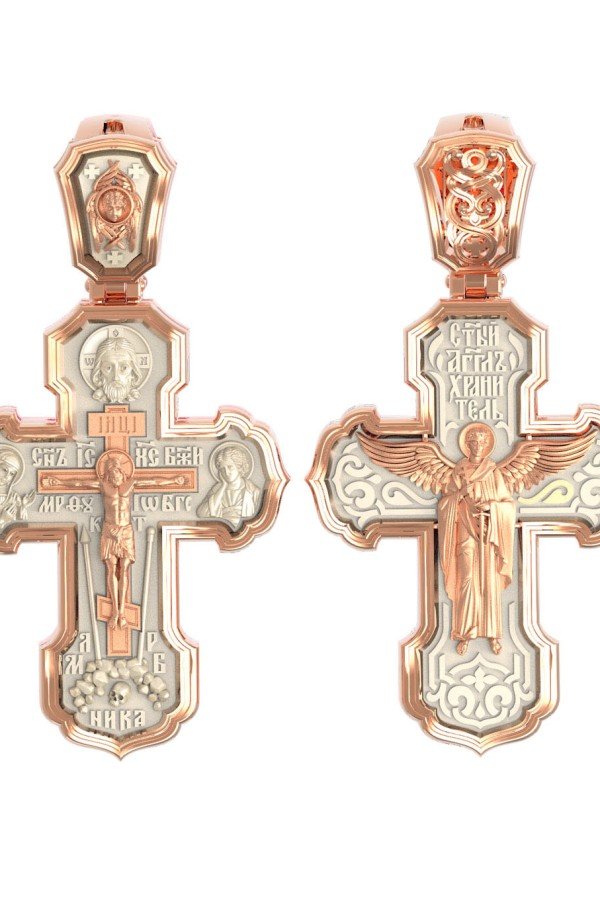 Крест из золота c бивнем мамонта