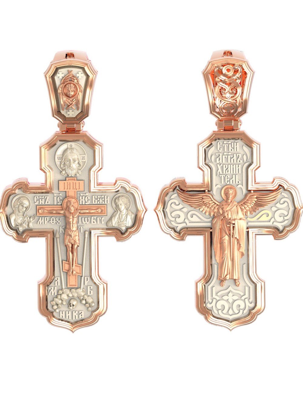 Крест из золота c бивнем мамонта