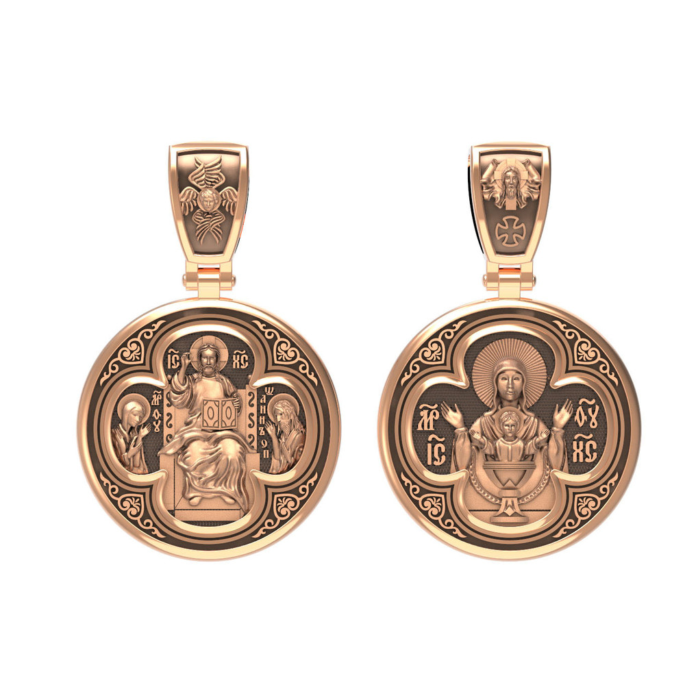 Нательная икона из красного золота 585 пробы