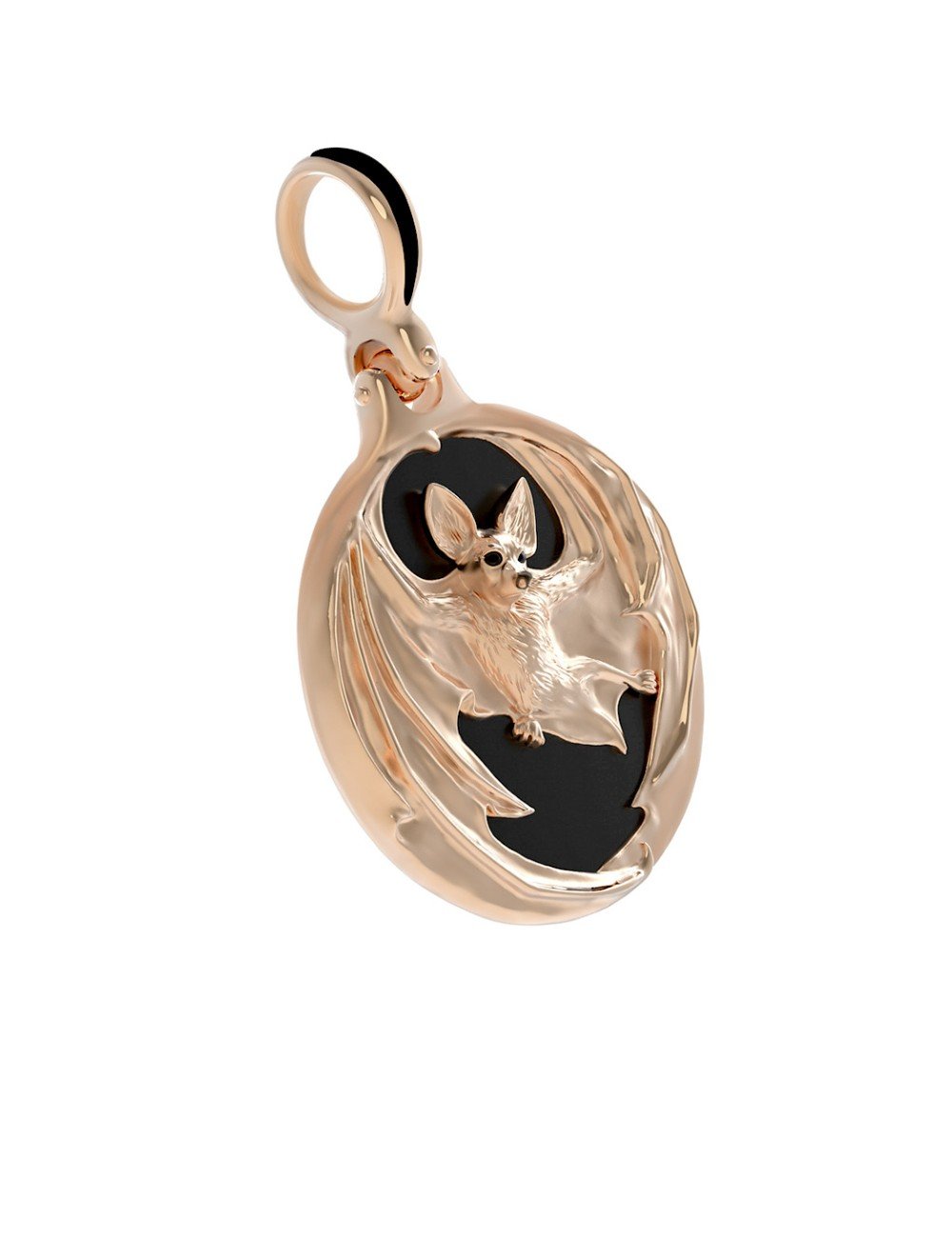 Подвеска из золота c эмалью и ониксом