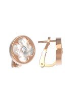 Серьги из золота c бриллиантами и перламутром