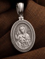 Образок из белого золота 585 пробы
