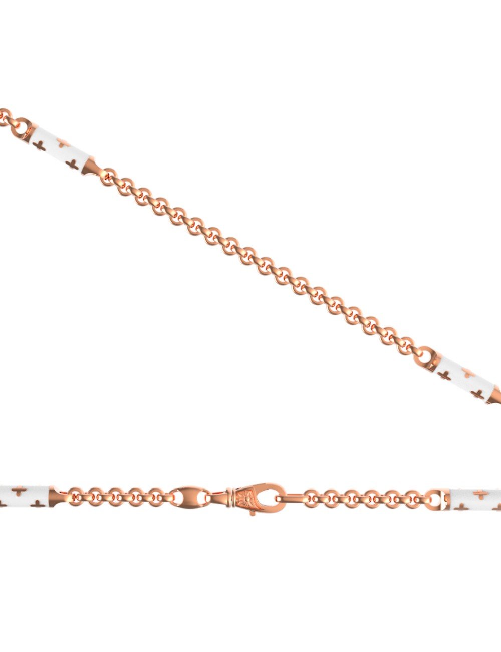 Цепь из золота c эмалью