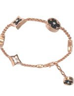 Браслет из золота c бриллиантами, ониксом и перламутром