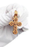 Крест из золота c эбеновым деревом