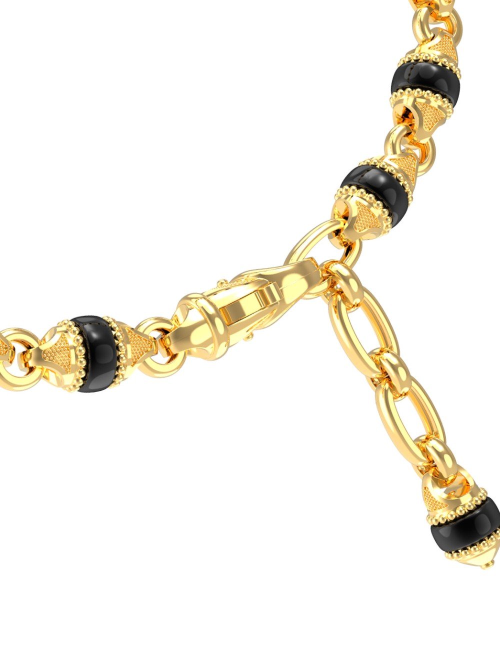 Браслет из лимонного золота c ониксом