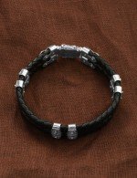 Браслет из белого золота c шнурком