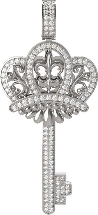 Подвеска из белого золота c бриллиантами