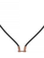 Гайтан из золота c кожаным шнурком