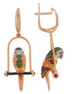 Серьги из золота c фианитом