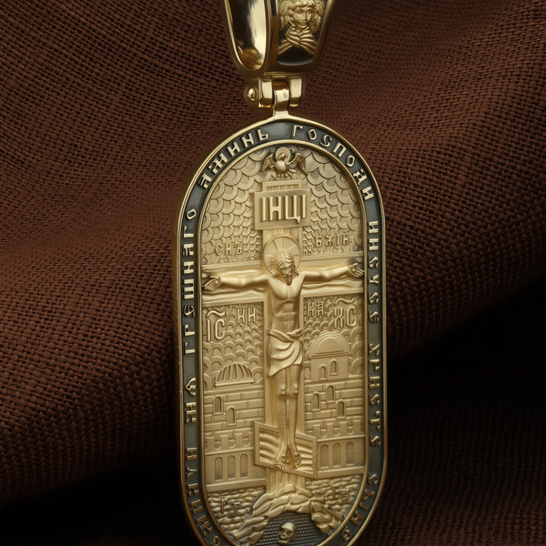 Образок из лимонного золота 585 пробы