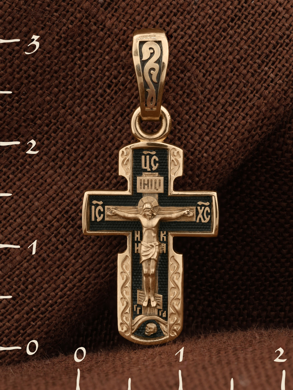 Крест из красного золота 585 пробы