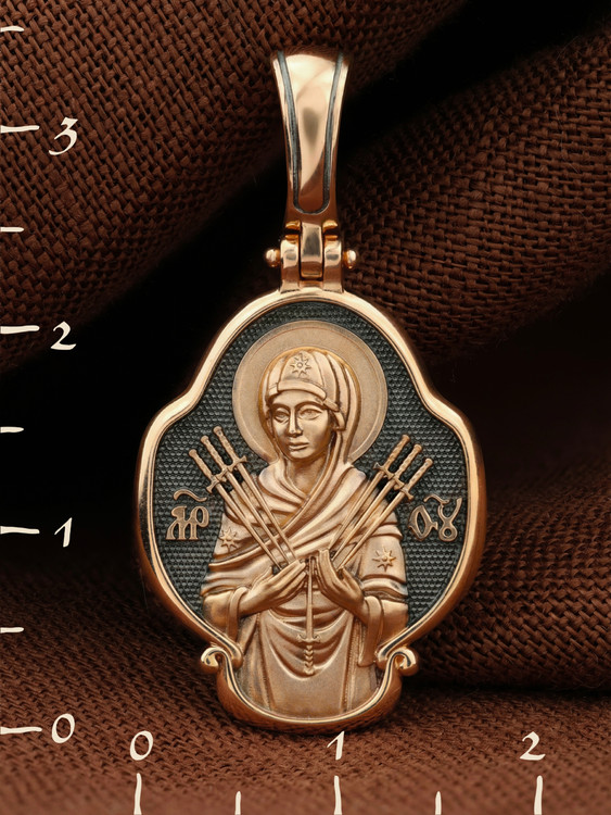 Нательная икона из красного золота 585 пробы