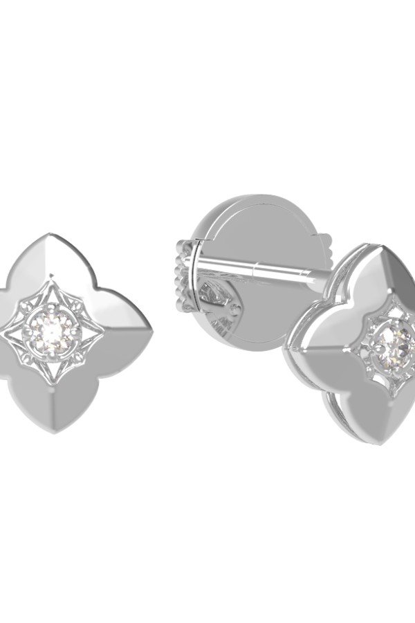 Серьги из белого золота c бриллиантами