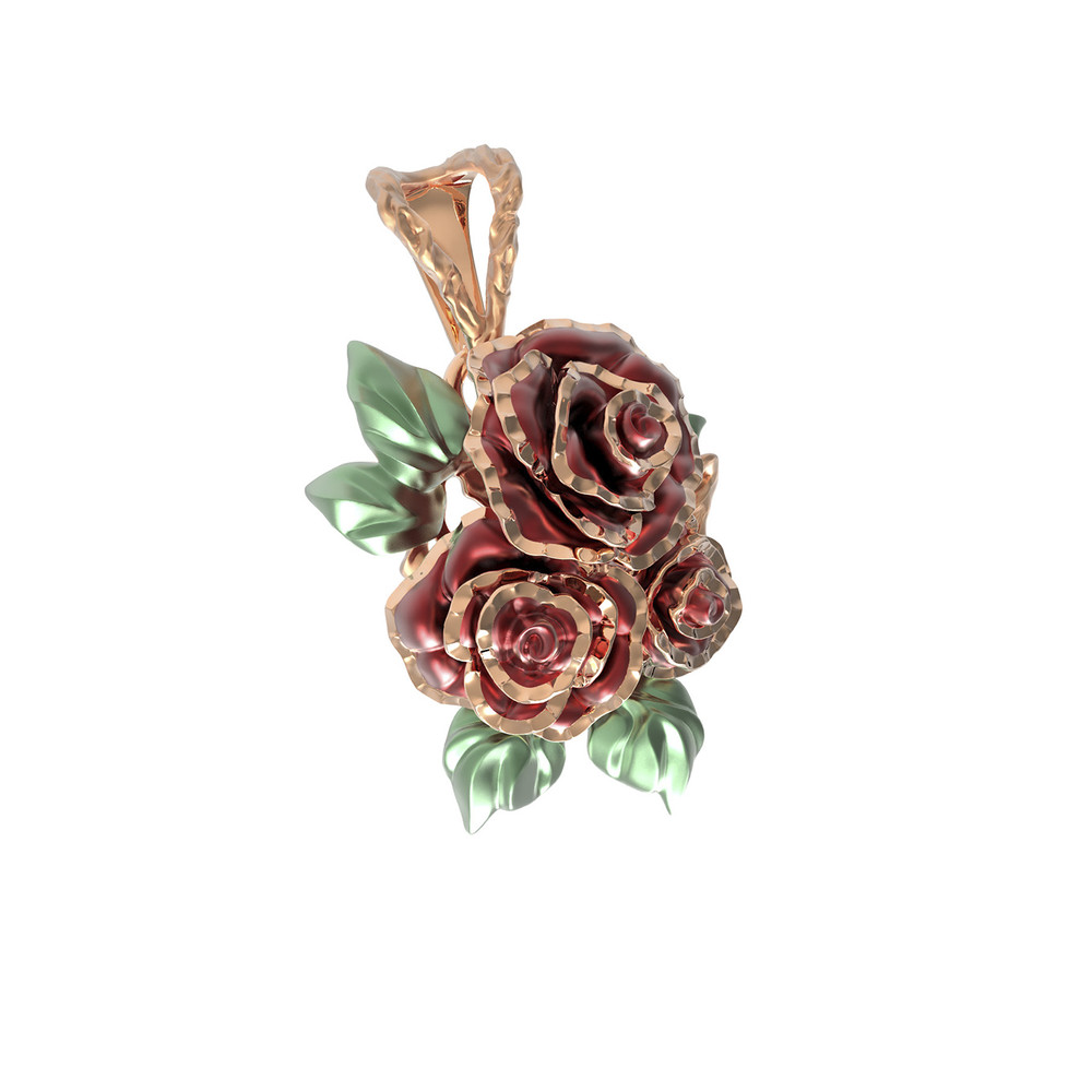 Подвеска из красного золота 585 пробы