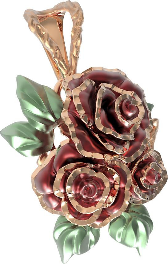 Подвеска из красного золота 585 пробы