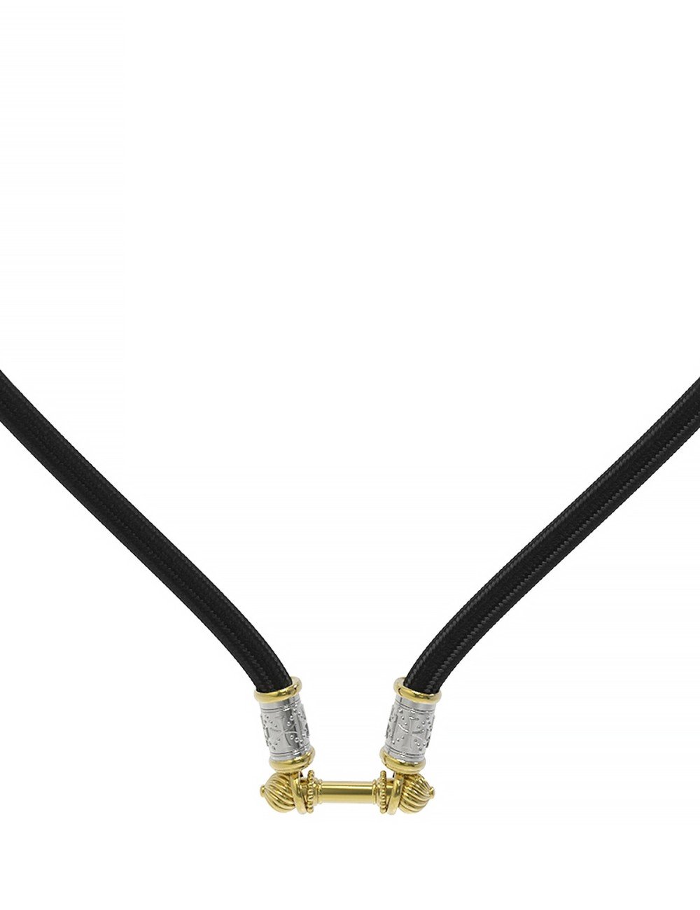 Шнурок шёлковый из лимонного золота c шёлковым шнурком