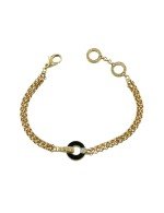 Браслет из лимонного золота c бриллиантами и ониксом