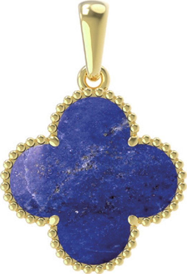 Подвеска из лимонного золота c лазуритом